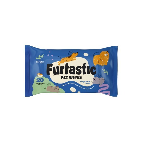 Furtastic Pet Wipes 20 Sheets Biodegradable