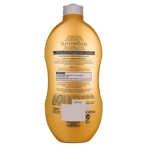 Garnier Summer Body Light Gradual Tan Moisturiser 400ml