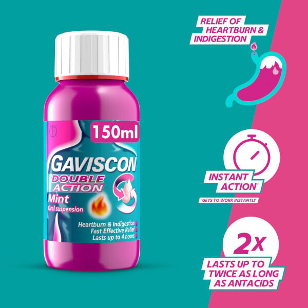 Gaviscon Dual Action Liquid 150ML Mint