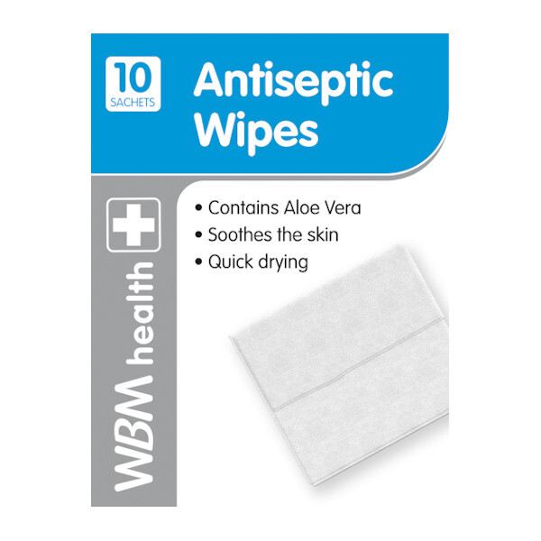 WBM Health Antiseptic Wipes 10Pk
