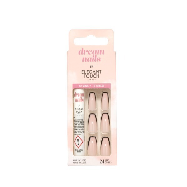 Elegant Touch Dream Nails - Black French