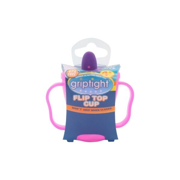 Griptight Flip Top Cup 4M+ Pink