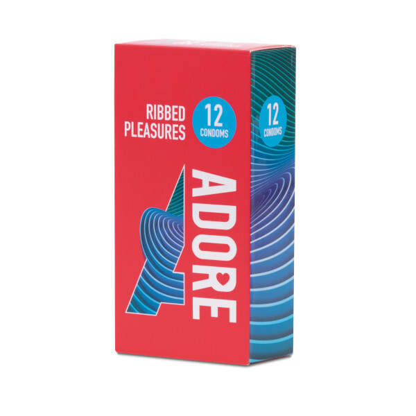 Adore Ribbed Sensation Condoms 12s