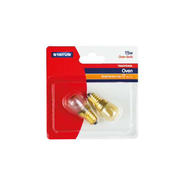 Status 15w SES/E14 Oven Bulb Small Screw Cap 2 Pack