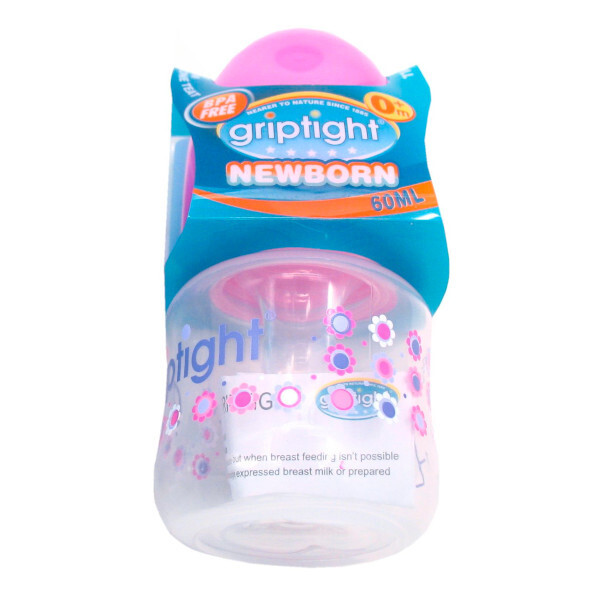 Griptight Newborn Bottle Pink 60ml