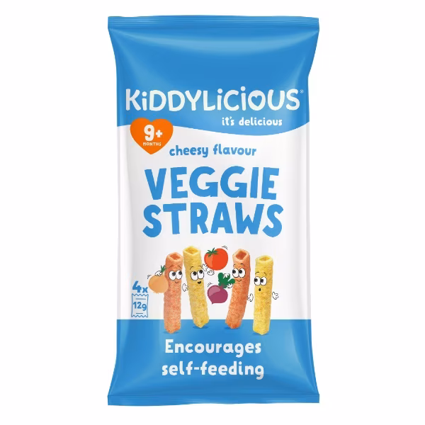 Kiddylicious Cheesy Straws Multi 4 x 12g