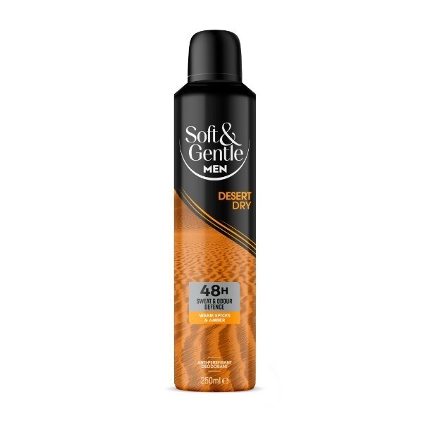 Soft & Gentle Men Desert Dry Anti-Perspirant Deodorant 250Ml