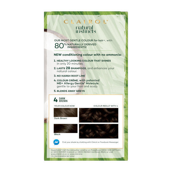 Clairol Natural Instincts Dark Brown 4 Dye