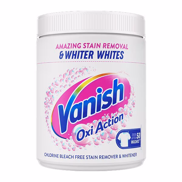 Vanish Oxi Action Powder Fabric Stain Remover Whites 1kg