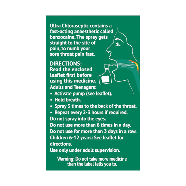 Ultra Chloraseptic Anaesthetic Throat Spray Original