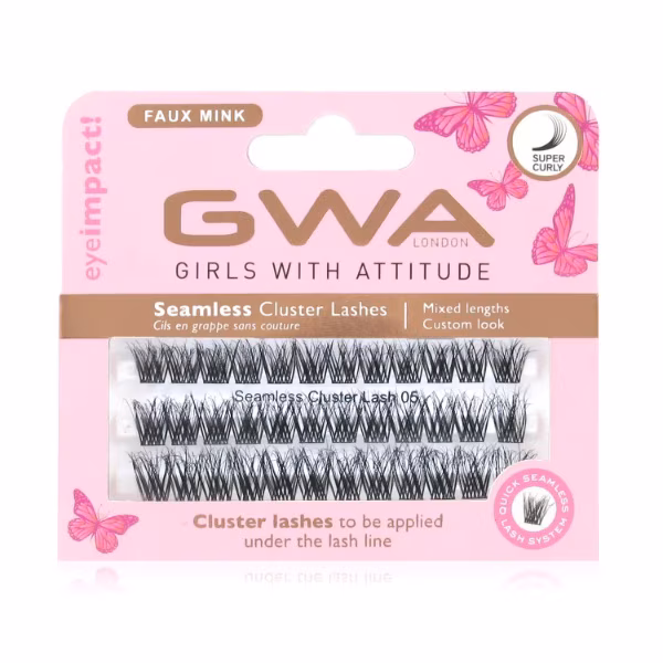 Seamless Cluster Lashes 05-Super Curly Faux Mink