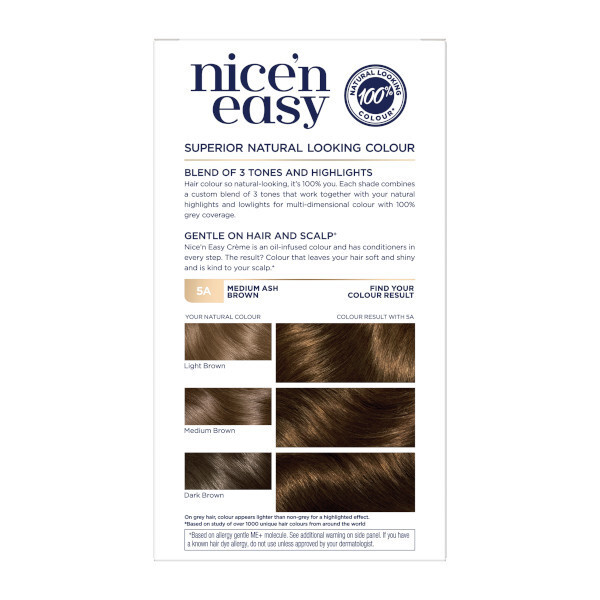 Clairol Nice'n Easy Hair Dye 5A Medium Ash Brown