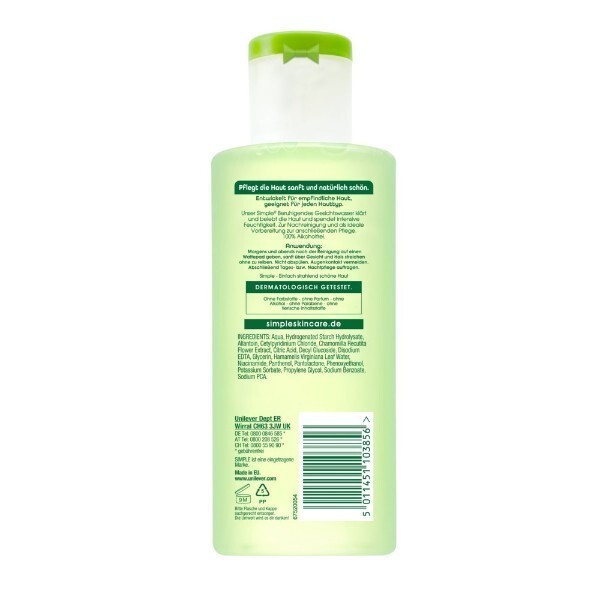 Simple Kind To Skin Soothing Facial Toner 200ml