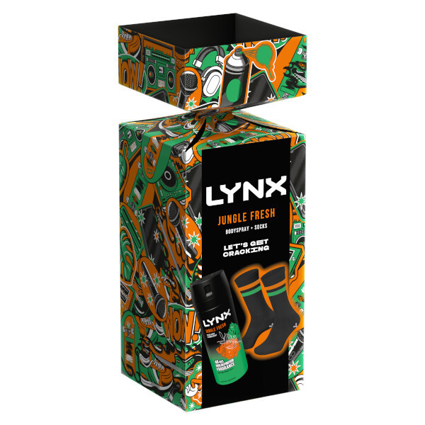 Lynx Jungle Fresh Body Spray + Socks Cracker Gift Set