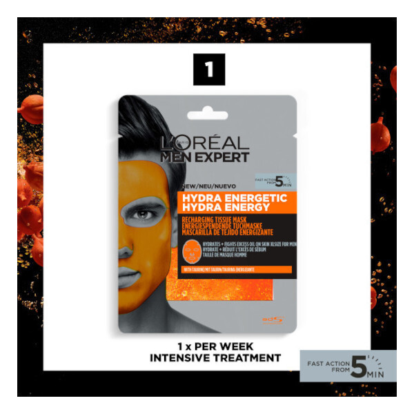 L'Oreal Men Expert Hydra Energetic Tissue Mask 30g