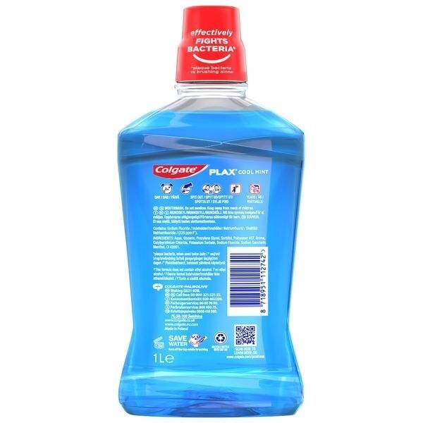 Colgate Plax Cool Mint Mouthwash 1 Litre