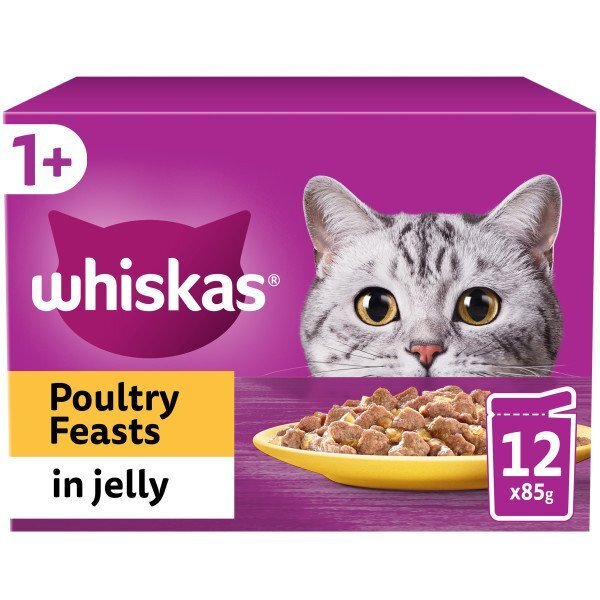 Whiskas 1 Pouch Poultry and Jelly 12X85g