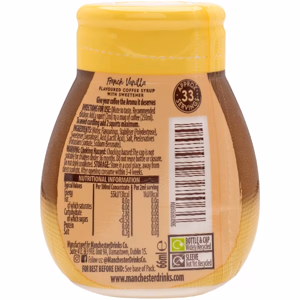 Aroma French Vanilla Coffee Syrup 66ml