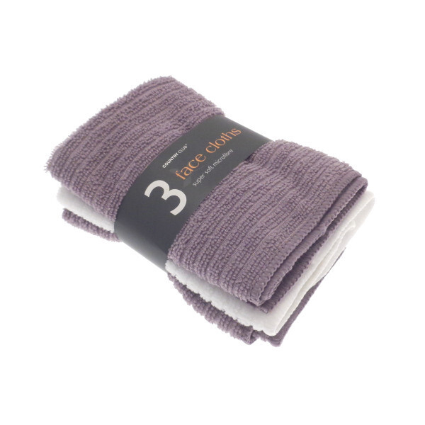 Microfibre Face Cloths 3 Pack