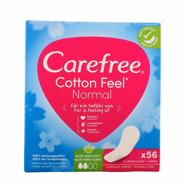 Carefree 56s Breathable Aloe Panty Liners