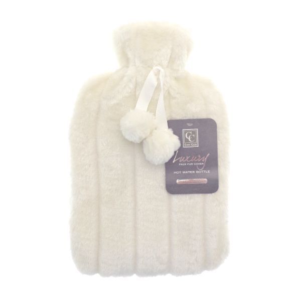 Faux Fur Hot Water Bottle Snow White