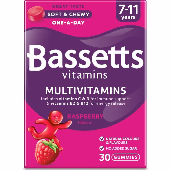 Bassetts Multivits 7-11 Raspberry 30s