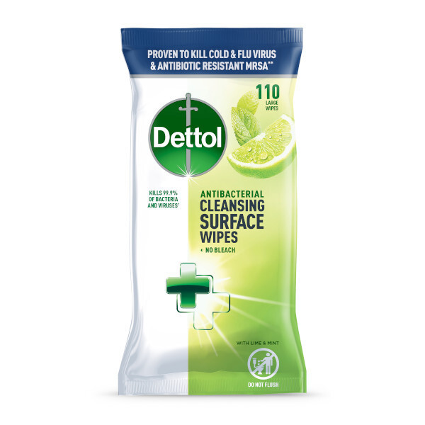 Dettol Surface Cleanser Wipes Lime 110s