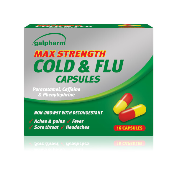 Galpharm Max Strength Cold & Flu Cap 16S