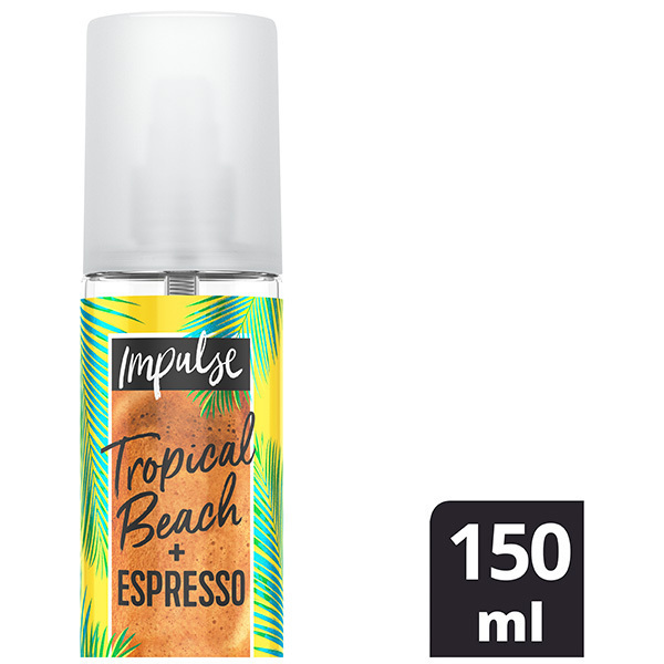 Impulse Body Mist Tropical Beach & Espresso 150ml