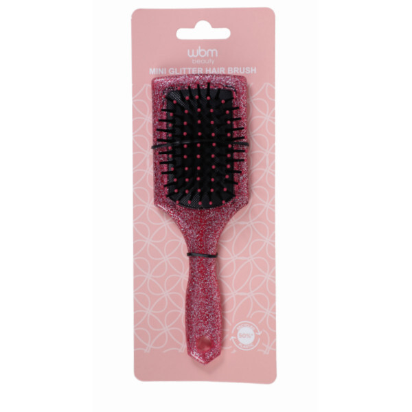 Mini Glitter Hair Brush Asstd