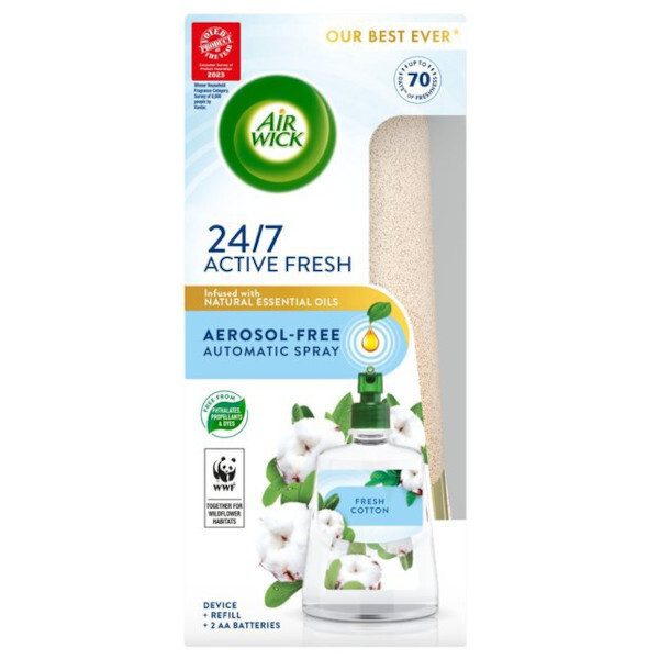 Airwick Auto Aerosol Free Starter Kit Cotton