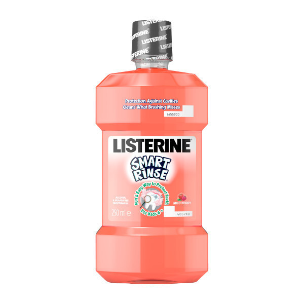 Listerine Smart Rinse Kids Mouthwash Berry 250ml