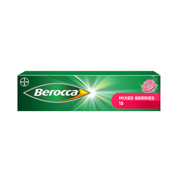 Berocca Mixed Berries Energy Vitamin 15 Tablets