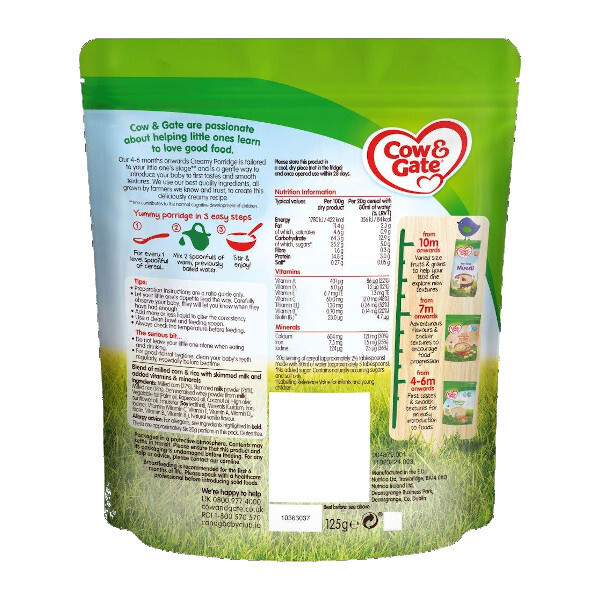 Cow & Gate Creamy Porridge 4-6M+ 125G