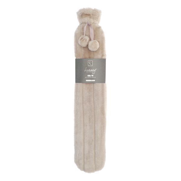 Taupe Faux Fur 30 Inch Hot Water Bottle