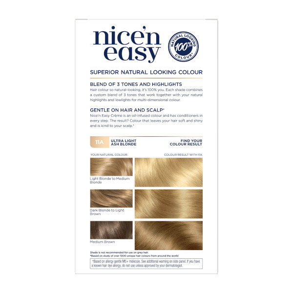 Clairol Nice'n Easy Hair Dye 11A Ultra Light Ash Blonde
