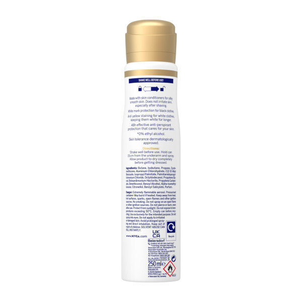 Nivea Black & White Invisible Silky Smooth APD 250ML