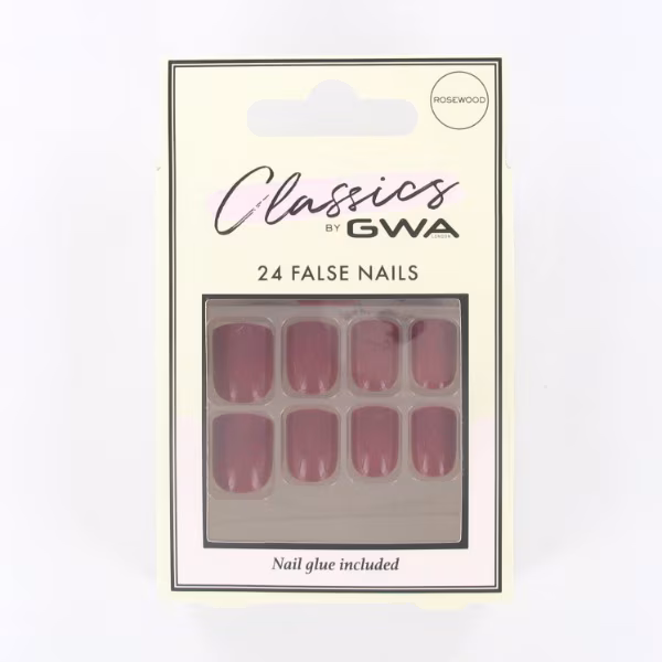 GWA Classics False Nails Rosewood 24s
