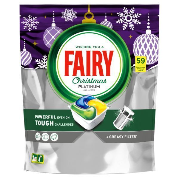 Fairy All-in-One Platinum Dishwasher Tablets Lemon 59pk