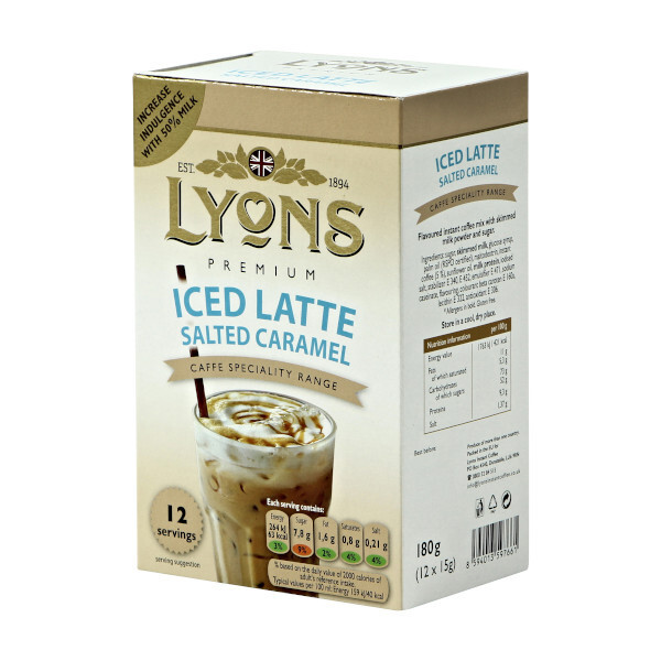Lyons Iced Latte Salted Caramel Sachets 12 Pack