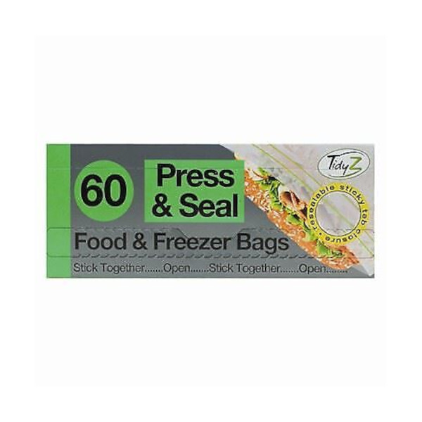 Tidyz Food Bags Press And Seal 60 Pack