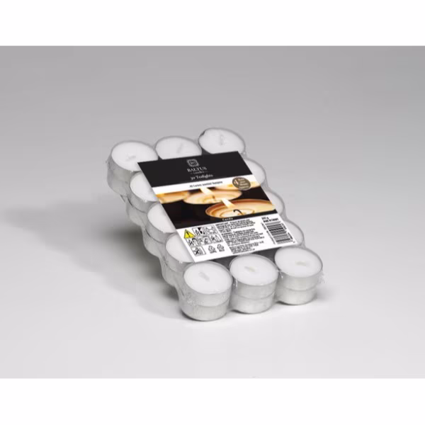Baltus Unscented Tealights 4 Hour Burn 30 Pack