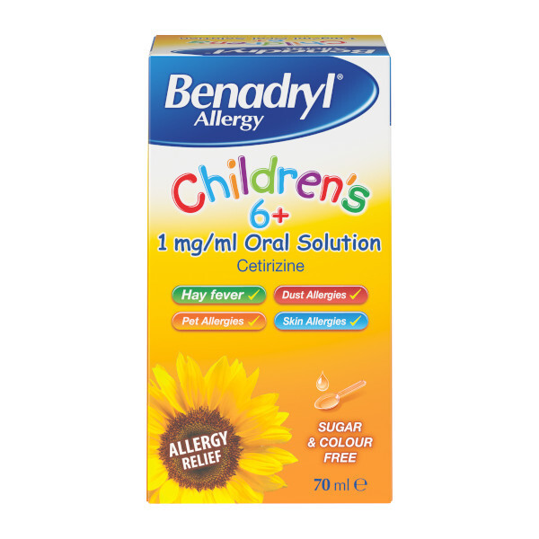 Benadryl Childrens Allergy Oral Solution 70ml