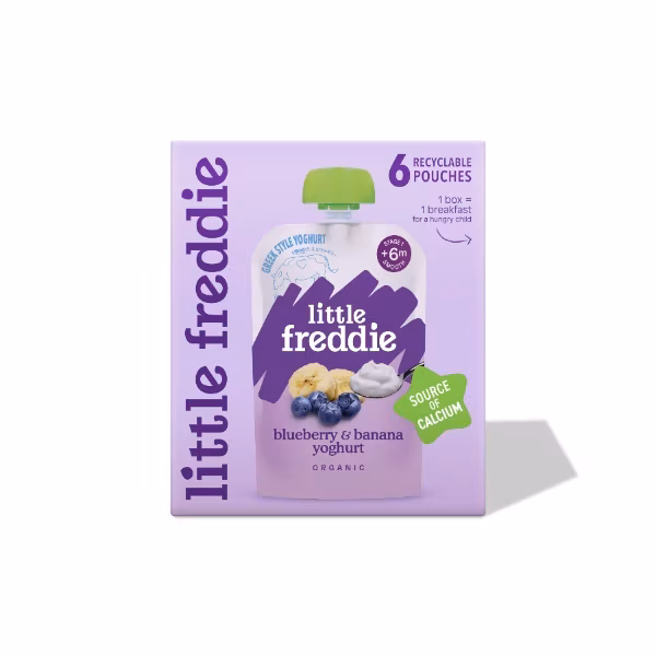 Little Freddie Organic Blueberry & Banana Greek Style Yoghurt Multipack