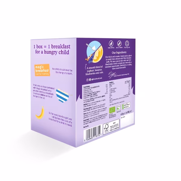 Little Freddie Organic Blueberry & Banana Greek Style Yoghurt Multipack