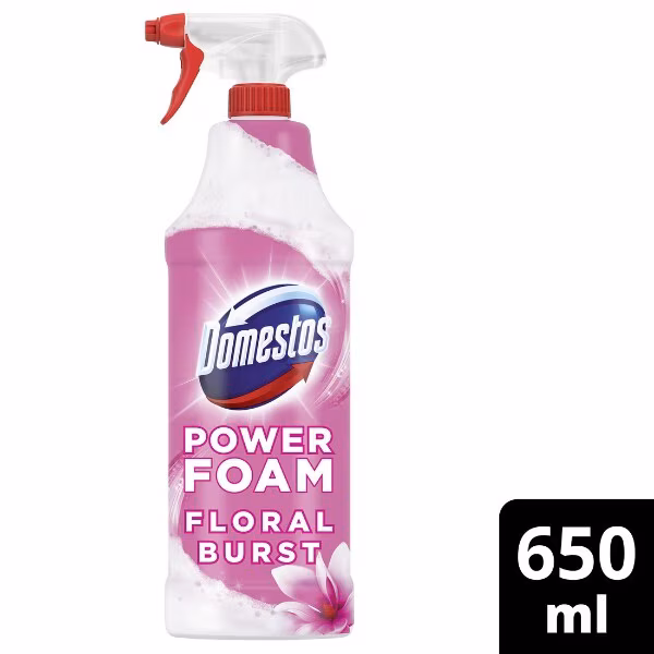 Power Foam Toilet & Bathroom Cleaner Spray Floral 650Ml