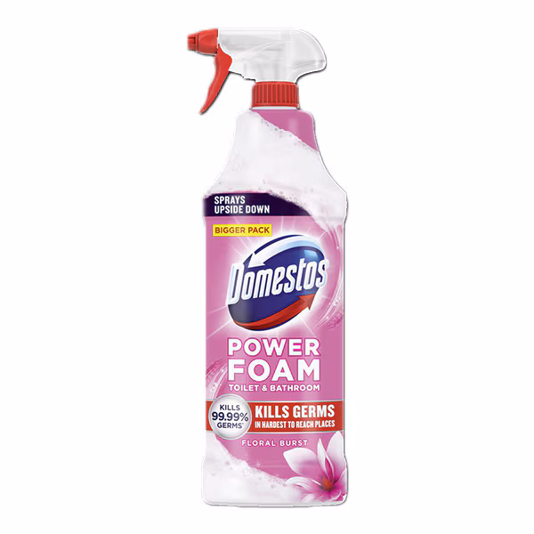 Power Foam Toilet & Bathroom Cleaner Spray Floral 650Ml