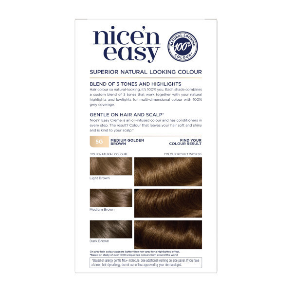 Clairol Nice'n Easy Hair Dye 5G Medium Golden Brown