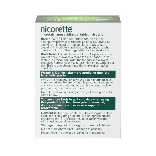 Nicorette Microtab 2Mg 100s