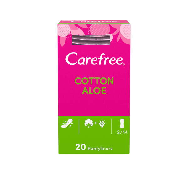 Carefree Aloe Wrapped Breathable Pantyliners 20 Pack